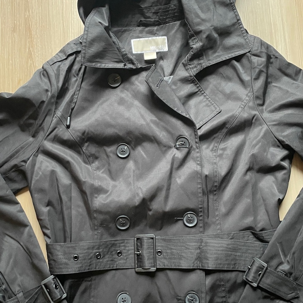 Michael kors hooded trench coat - Picture 2 of 12